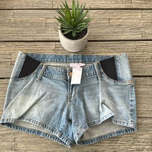 Isabel Maternity by Ingrid & Isabel Side Panel Midi Shorts, Sz 4